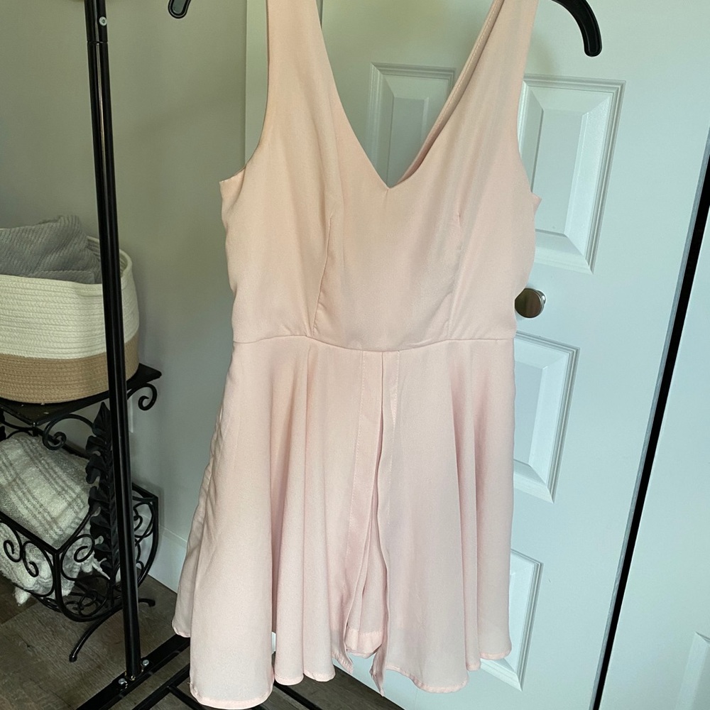 Pink chiffon romper